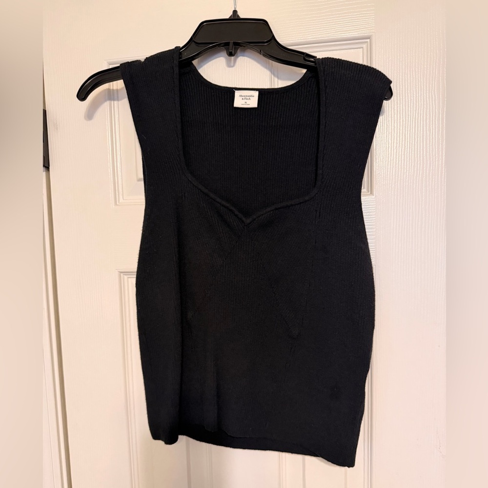 Abercrombie & Fitch Black Knit Tank Top - Picture 1 of 3
